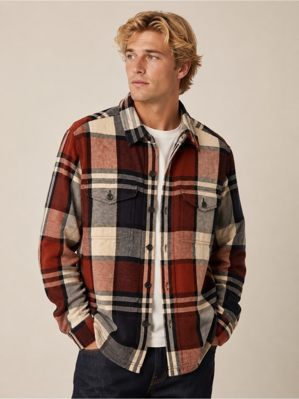 Filson Deer Island Regular Fit Jac-Shirt Plaid Heavy Cotton Twill 25586